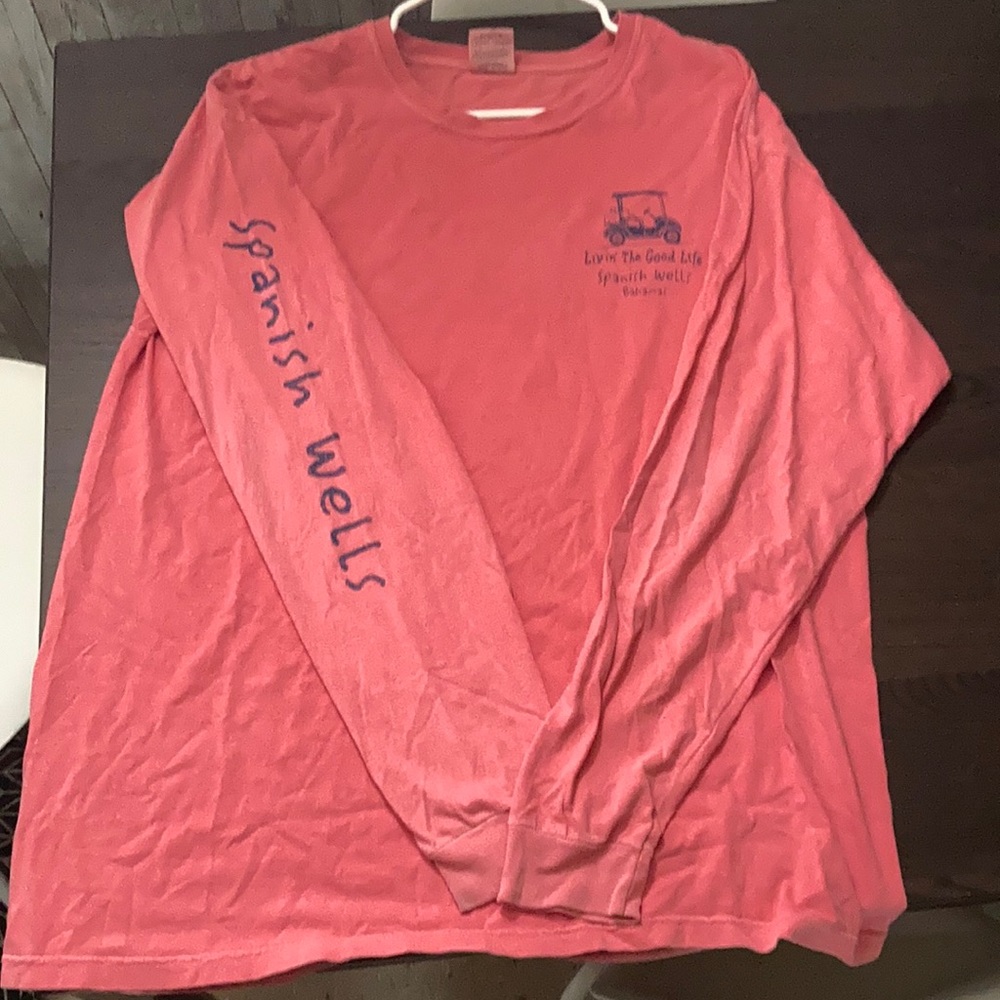XL Pink Comfort Colors Long Sleeve Tee